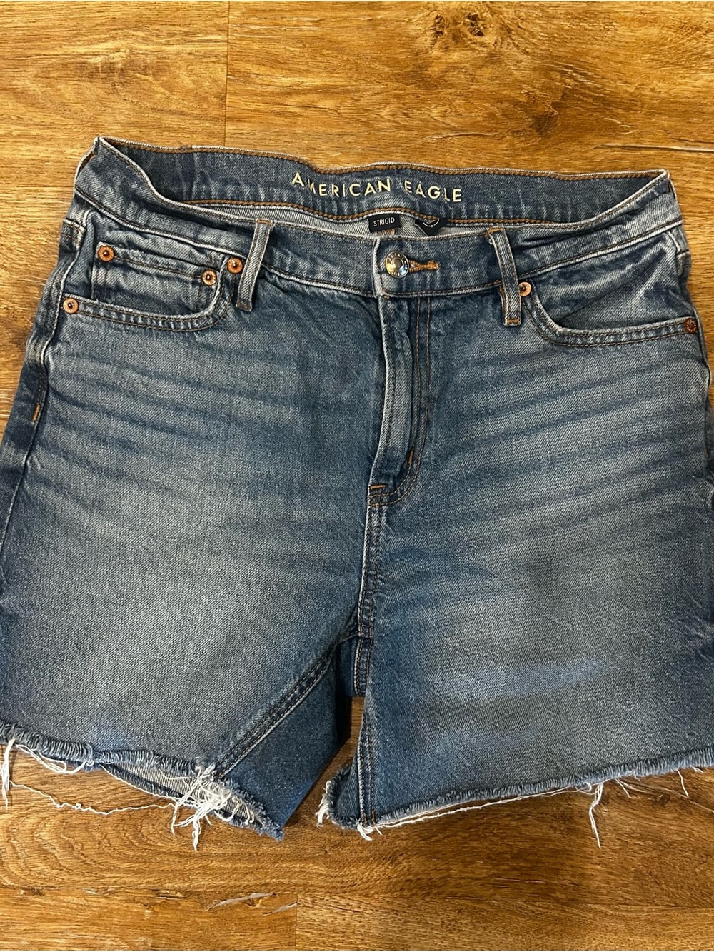 American Eagle Outfitters Strigid Denim Cutoff Shorts 5” Inseam